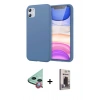 MARSİLYAN™- iPhone 11 Kılıf Kozmos Yansıma Özel Seri - Siyah Bilvis Hayalet Cam Ekran Koruyucu + Raze Metal Kamera Lens - KI