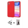 MARSİLYAN™- iPhone 11 Kılıf Kozmos Yansıma Özel Seri - Siyah Bilvis Hayalet Cam Ekran Koruyucu + Raze Metal Kamera Lens - GS