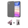 MARSİLYAN™- iPhone 11 Kılıf Kozmos Yansıma Özel Seri - Siyah Bilvis Hayalet Cam Ekran Koruyucu + Raze Metal Kamera Lens - SH
