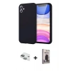 MARSİLYAN™- iPhone 11 Kılıf Kozmos Yansıma Özel Seri - Siyah Bilvis Hayalet Cam Ekran Koruyucu + Pers Alüminyum Kamera Lens - YL