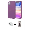 MARSİLYAN™- iPhone 11 Kılıf Kozmos Yansıma Özel Seri - Siyah Bilvis Hayalet Cam Ekran Koruyucu + Pers Alüminyum Kamera Lens - YL