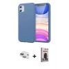 MARSİLYAN™- iPhone 11 Kılıf Kozmos Yansıma Özel Seri - Siyah Bilvis Hayalet Cam Ekran Koruyucu + Pers Alüminyum Kamera Lens - YL
