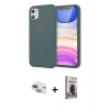 MARSİLYAN™- iPhone 11 Kılıf Kozmos Yansıma Özel Seri - Siyah Bilvis Hayalet Cam Ekran Koruyucu + Pers Alüminyum Kamera Lens - YL
