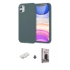 MARSİLYAN™- iPhone 11 Kılıf Kozmos Yansıma Özel Seri - Siyah Bilvis Hayalet Cam Ekran Koruyucu + Renkli Kamera Lens Koruma Cam - YL