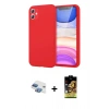 MARSİLYAN™- iPhone 11 Kılıf Kozmos Yansıma Özel Seri - Siyah Buffer Cam Ekran Koruyucu + Pers Alüminyum Kamera Lens - GI