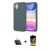 MARSİLYAN™- iPhone 11 Kılıf Kozmos Yansıma Özel Seri - Siyah Buffer Cam Ekran Koruyucu + Kamera Lens Koruma Cam - SF