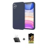 MARSİLYAN™- iPhone 11 Kılıf Kozmos Yansıma Özel Seri - Siyah Buffer Cam Ekran Koruyucu + Kamera Lens Koruma Cam - SF