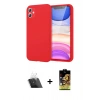 MARSİLYAN™- iPhone 11 Kılıf Kozmos Yansıma Özel Seri - Siyah Buffer Cam Ekran Koruyucu + Kamera Lens Koruma Cam - SF