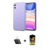 MARSİLYAN™- iPhone 11 Kılıf Kozmos Yansıma Özel Seri - Siyah Buffer Cam Ekran Koruyucu + Kamera Lens Koruma Cam - SF
