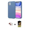 MARSİLYAN™- iPhone 11 Kılıf Kozmos Yansıma Özel Seri - Siyah Buffer Cam Ekran Koruyucu + Kırmızı Pers Alüminyum Kamera Lens