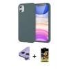 MARSİLYAN™- iPhone 11 Kılıf Kozmos Yansıma Özel Seri - Siyah Buffer Cam Ekran Koruyucu + Raze Metal Kamera Lens - MR