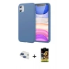 MARSİLYAN™- iPhone 11 Kılıf Kozmos Yansıma Özel Seri - Siyah Buffer Cam Ekran Koruyucu + Pers Alüminyum Kamera Lens - LT