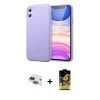 MARSİLYAN™- iPhone 11 Kılıf Kozmos Yansıma Özel Seri - Siyah Buffer Cam Ekran Koruyucu + Pers Alüminyum Kamera Lens - LT