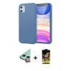 MARSİLYAN™- iPhone 11 Kılıf Kozmos Yansıma Özel Seri - Siyah Buffer Cam Ekran Koruyucu + Raze Metal Kamera Lens - KI