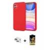 MARSİLYAN™- iPhone 11 Kılıf Kozmos Yansıma Özel Seri - Siyah Buffer Cam Ekran Koruyucu + Pers Alüminyum Kamera Lens - YL