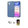 MARSİLYAN™- iPhone 11 Kılıf Kozmos Yansıma Özel Seri - Siyah Buffer Cam Ekran Koruyucu + Pers Alüminyum Kamera Lens - YL