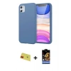 MARSİLYAN™- iPhone 11 Kılıf Kozmos Yansıma Özel Seri - Siyah Buffer Hayalet Cam Ekran Koruyucu + Rainbow Kamera Lens Koruma Cam - KI