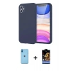 MARSİLYAN™- iPhone 11 Kılıf Kozmos Yansıma Özel Seri - Siyah Buffer Hayalet Cam Ekran Koruyucu + Neon Fosforlu Kamera Lens - MI
