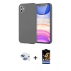 MARSİLYAN™- iPhone 11 Kılıf Kozmos Yansıma Özel Seri - Siyah Buffer Hayalet Cam Ekran Koruyucu + Pers Alüminyum Kamera Lens - GI