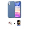 MARSİLYAN™- iPhone 11 Kılıf Kozmos Yansıma Özel Seri - Siyah Buffer Hayalet Cam Ekran Koruyucu + Pers Alüminyum Kamera Lens - KI