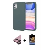 MARSİLYAN™- iPhone 11 Kılıf Kozmos Yansıma Özel Seri - Siyah Buffer Hayalet Cam Ekran Koruyucu + Raze Metal Kamera Lens - SH