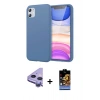 MARSİLYAN™- iPhone 11 Kılıf Kozmos Yansıma Özel Seri - Siyah Buffer Hayalet Cam Ekran Koruyucu + Raze Metal Kamera Lens - MR