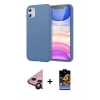 MARSİLYAN™- iPhone 11 Kılıf Kozmos Yansıma Özel Seri - Siyah Buffer Hayalet Cam Ekran Koruyucu + Raze Metal Kamera Lens - SH