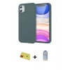 MARSİLYAN™- iPhone 11 Kılıf Kozmos Yansıma Özel Seri - Siyah Joko Magic 5D Cam + Kırmızı Rainbow Kamera Lens Koruma Cam