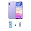 MARSİLYAN™- iPhone 11 Kılıf Kozmos Yansıma Özel Seri - Siyah Joko Magic 5D Cam + Neon Fosforlu Kamera Lens - YL