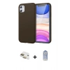 MARSİLYAN™- iPhone 11 Kılıf Kozmos Yansıma Özel Seri - Siyah Joko Magic 5D Cam + Pers Alüminyum Kamera Lens - GD