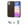 MARSİLYAN™- iPhone 11 Kılıf Kozmos Yansıma Özel Seri - Siyah Joko Magic 5D Cam + Pers Alüminyum Kamera Lens - LT