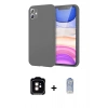 MARSİLYAN™- iPhone 11 Kılıf Kozmos Yansıma Özel Seri - Siyah Joko Magic 5D Cam + PVD Metal Kamera Lens - TU