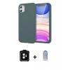 MARSİLYAN™- iPhone 11 Kılıf Kozmos Yansıma Özel Seri - Siyah Joko Magic 5D Cam + PVD Metal Kamera Lens - TU