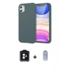 MARSİLYAN™- iPhone 11 Kılıf Kozmos Yansıma Özel Seri - Siyah Joko Magic 5D Cam + PVD Metal Kamera Lens - YL