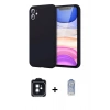 MARSİLYAN™- iPhone 11 Kılıf Kozmos Yansıma Özel Seri - Siyah Joko Magic 5D Cam + Siyah PVD Metal Kamera Lens