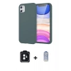 MARSİLYAN™- iPhone 11 Kılıf Kozmos Yansıma Özel Seri - Siyah Joko Magic 5D Cam + Siyah PVD Metal Kamera Lens