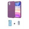 MARSİLYAN™- iPhone 11 Kılıf Kozmos Yansıma Özel Seri - Siyah Joko Magic 5D Cam + Neon Fosforlu Kamera Lens - YL