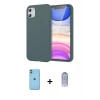 MARSİLYAN™- iPhone 11 Kılıf Kozmos Yansıma Özel Seri - Siyah Joko Magic 5D Cam + Neon Fosforlu Kamera Lens - YL