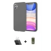 MARSİLYAN™- iPhone 11 Kılıf Kozmos Yansıma Özel Seri - Siyah Joko Magic 5D Hayalet Cam + Kamera Lens Koruma Cam - SF