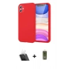 MARSİLYAN™- iPhone 11 Kılıf Kozmos Yansıma Özel Seri - Siyah Joko Magic 5D Hayalet Cam + Kamera Lens Koruma Cam - SF