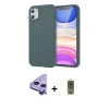 MARSİLYAN™- iPhone 11 Kılıf Kozmos Yansıma Özel Seri - Siyah Joko Magic 5D Hayalet Cam + Raze Metal Kamera Lens - MR