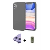 MARSİLYAN™- iPhone 11 Kılıf Kozmos Yansıma Özel Seri - Siyah Joko Magic 5D Hayalet Cam + Raze Metal Kamera Lens - MR