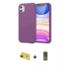 MARSİLYAN™- iPhone 11 Kılıf Kozmos Yansıma Özel Seri - Siyah Joko Magic 5D Hayalet Cam + Rainbow Kamera Lens Koruma Cam - KI