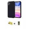 MARSİLYAN™- iPhone 11 Kılıf Kozmos Yansıma Özel Seri - Siyah Joko Magic 5D Hayalet Cam + Rainbow Kamera Lens Koruma Cam - KI