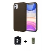 MARSİLYAN™- iPhone 11 Kılıf Kozmos Yansıma Özel Seri - Siyah Joko Magic 5D Hayalet Cam + PVD Metal Kamera Lens - SH