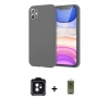 MARSİLYAN™- iPhone 11 Kılıf Kozmos Yansıma Özel Seri - Siyah Joko Magic 5D Hayalet Cam + PVD Metal Kamera Lens - SH