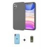 MARSİLYAN™- iPhone 11 Kılıf Kozmos Yansıma Özel Seri - Siyah Joko Magic 5D Hayalet Cam + Neon Fosforlu Kamera Lens - TU