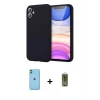 MARSİLYAN™- iPhone 11 Kılıf Kozmos Yansıma Özel Seri - Siyah Joko Magic 5D Hayalet Cam + Neon Fosforlu Kamera Lens - YL
