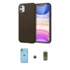 MARSİLYAN™- iPhone 11 Kılıf Kozmos Yansıma Özel Seri - Siyah Joko Magic 5D Hayalet Cam + Neon Fosforlu Kamera Lens - YL
