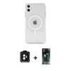 MARSİLYAN™- iPhone 11 Kılıf Kutup Klasik Serisi - Şeffaf 360 Full Body Arka Koruyucu + PVD Metal Kamera Lens - YL